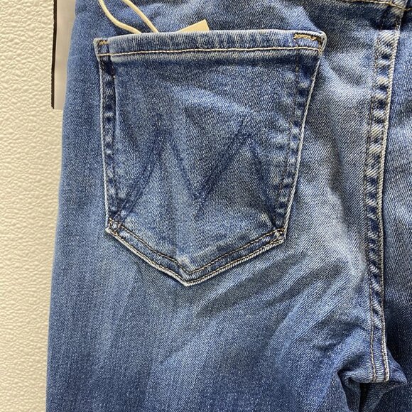 Mother Women’s The Stunner Bunny Slip Capri Jeans Size 26 Connect The Dots Blue - Picture 6 of 14